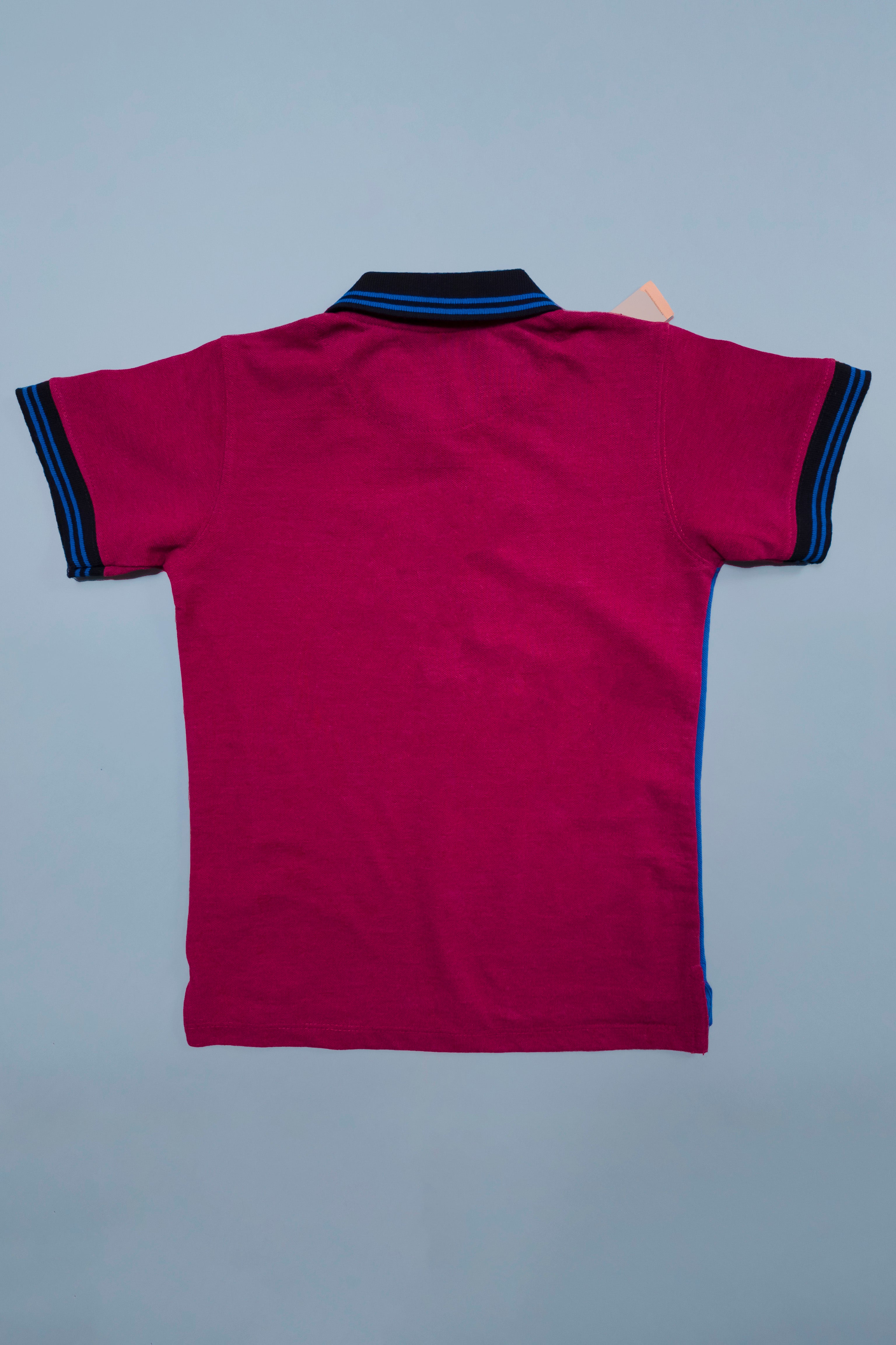 Maroon & Blue Polo Shirt | 2-14 Years